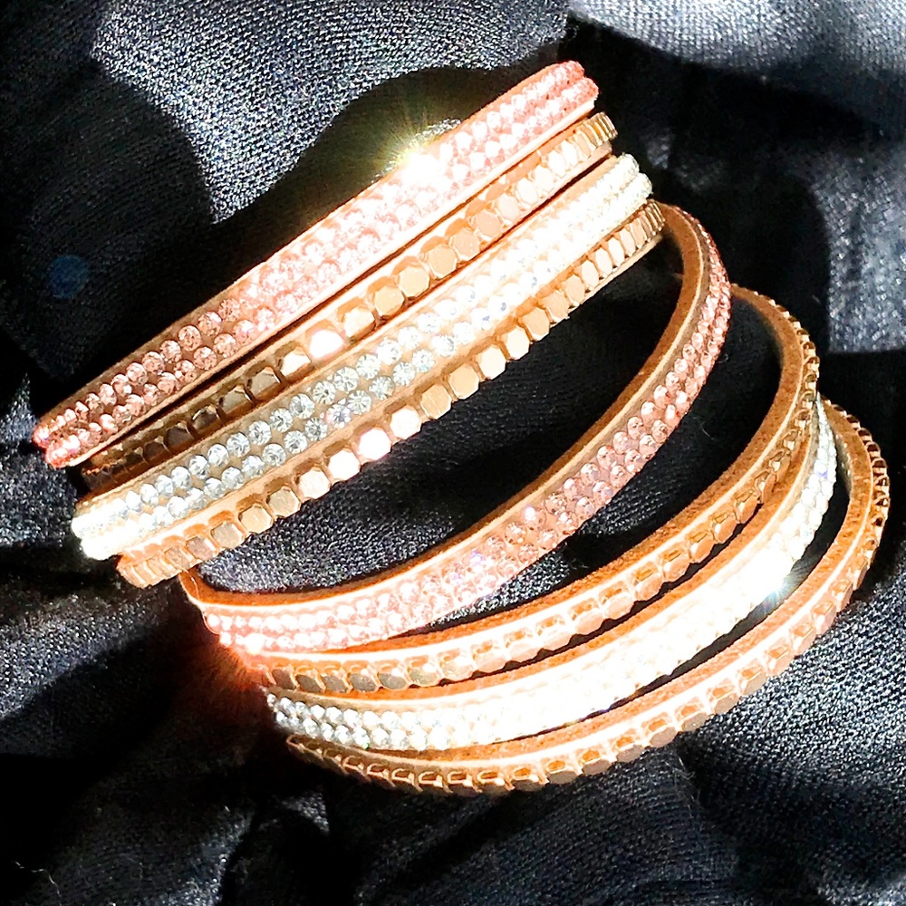 Made With Swarovski Crystals Combo Choker Bracelet